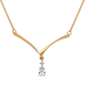 Колье из красного золота с фианитами