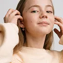 Серьги детские из красного золота