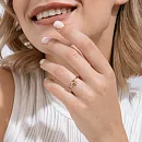 Кольцо из красного золота с фианитами