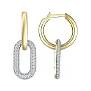 Серьги из желтого золота с бриллиантами