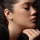 Серьги из красного золота с фианитами