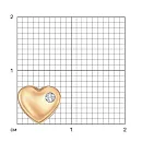 Подвеска из красного золота с фианитом