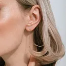 Серьги продевки из красного золота