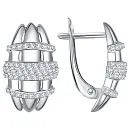 Серьги из белого золота с бриллиантами