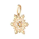 Подвеска из красного золота с фианитами