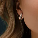 Серьги из красного золота с фианитами