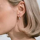 Серьги из красного золота с фианитами