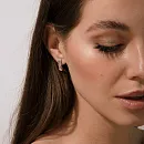 Серьги из красного золота с фианитами