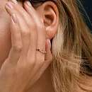 Кольцо из красного золота с фианитами