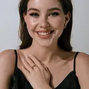 Кольцо из красного золота с фианитами