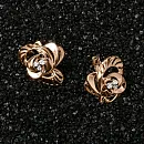 Серьги из красного золота с фианитами