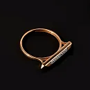 Кольцо из красного золота с фианитами