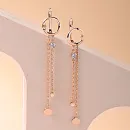 Серьги из красного золота с фианитами