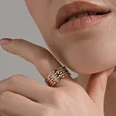 Кольцо из красного золота с фианитами