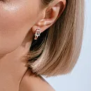 Серьги из красного золота с фианитами