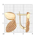 Серьги из красного золота