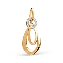 Подвеска из красного золота с фианитами