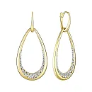 Серьги из желтого золота с бриллиантами