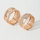 Кольцо из красного золота с фианитами