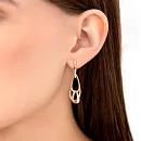 Серьги из красного золота с фианитами