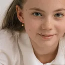 Серьги детские из красного золота