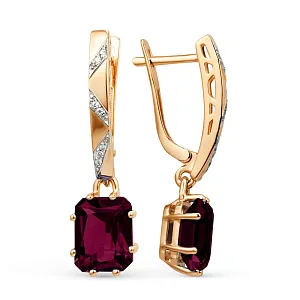 Серьги из красного золота