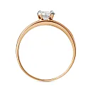 Кольцо из красного золота с фианитом