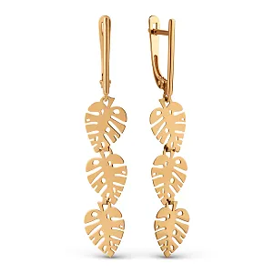 Серьги из красного золота