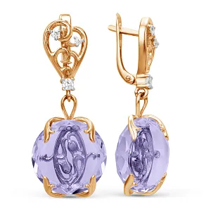 Серьги из красного золота