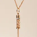 Подвеска из красного золота с фианитами