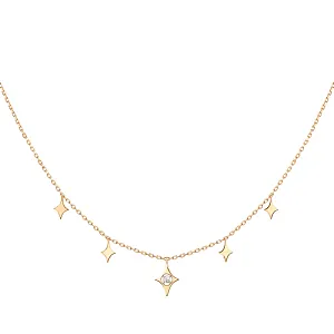 Колье из красного золота с фианитом