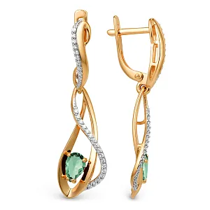 Серьги из красного золота