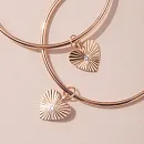 Серьги конго из красного золота с фианитами