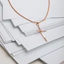 Подвеска из красного золота с фианитами