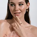 Серьги из красного золота с фианитами