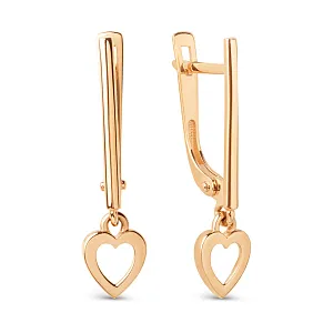 Серьги из красного золота