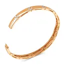 Браслет из красного золота с фианитами