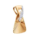 Подвеска из красного золота с фианитами