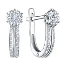 Серьги из белого золота с бриллиантами