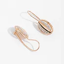 Серьги из красного золота с фианитами