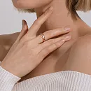 Кольцо из красного золота с фианитами