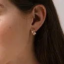 Серьги из красного золота с фианитами