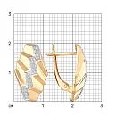 Серьги из красного золота с фианитами
