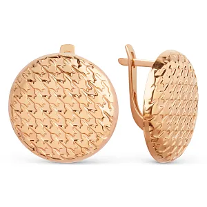 Серьги из красного золота