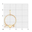 Подвеска из красного золота с фианитом