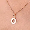 Подвеска из красного золота с фианитами