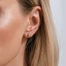 Серьги из красного золота с фианитами