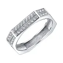 Кольцо из белого золота с бриллиантами