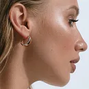 Серьги из красного золота с фианитами