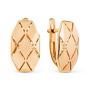 Серьги из красного золота